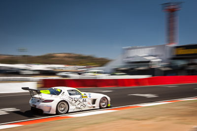 84;8-February-2014;Australia;Bathurst;Bathurst-12-Hour;HTP-Motorsport;Harold-Primat;Maximilian-Buhk;Mercedes‒Benz-SLS-AMG-GT3;NSW;New-South-Wales;Thomas-Jaeger;Thomas-Jäger;auto;endurance;motion-blur;motorsport;racing;sky;wide-angle