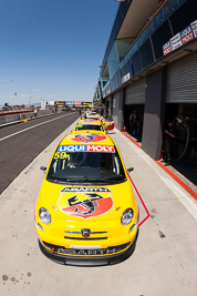 59;8-February-2014;Australia;Bathurst;Bathurst-12-Hour;Fiat-Abarth-500;Fiat-Abarth-Motorsport;Luke-Ellery;Matt-Campbell;Matt-Cherry;NSW;New-South-Wales;auto;endurance;fisheye;motorsport;pitlane;racing