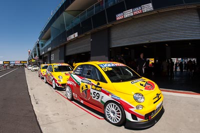 59;8-February-2014;Australia;Bathurst;Bathurst-12-Hour;Fiat-Abarth-500;Fiat-Abarth-Motorsport;Luke-Ellery;Matt-Campbell;Matt-Cherry;NSW;New-South-Wales;auto;endurance;fisheye;motorsport;racing