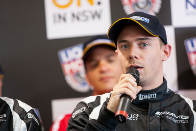 8-February-2014;Australia;Bathurst;Bathurst-12-Hour;Erebus-Motorsport;Erebus-Racing;NSW;New-South-Wales;Nico-Bastian;atmosphere;auto;endurance;media-centre;motorsport;portrait;press-conference;racing;telephoto