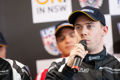 8-February-2014;Australia;Bathurst;Bathurst-12-Hour;Erebus-Motorsport;Erebus-Racing;NSW;New-South-Wales;Nico-Bastian;atmosphere;auto;endurance;media-centre;motorsport;portrait;press-conference;racing;telephoto