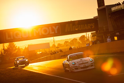 51;51;9-February-2014;Andrew-MacPherson;Australia;Bathurst;Bathurst-12-Hour;Ben-Porter;Garth-Walden;IMAKKWIKMIT;NSW;New-South-Wales;Porsche-911-GT3-Cup-S;auto;endurance;motorsport;racing;sunrise;telephoto