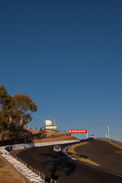 35;35;9-February-2014;Aaron-Zerefos;Andrew-Fisher;Australia;Bathurst;Bathurst-12-Hour;Indiran-Padayachee;NSW;New-South-Wales;Porsche-997-GT3-Cup;Ric-Shaw;SennheiserRentcorp-ForkliftsFiji-Water;auto;endurance;motorsport;racing;sky;sun;wide-angle