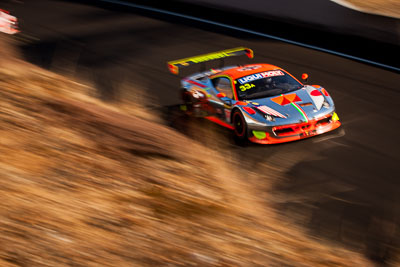 33;33;9-February-2014;Australia;Bathurst;Bathurst-12-Hour;Clearwater-Racing;Craig-Baird;Ferrari-458-Italia-GT3;Hiroshi-Hamaguchi;Matt-Griffin;Mok-Weng-Sun;NSW;New-South-Wales;auto;endurance;motion-blur;motorsport;racing;telephoto