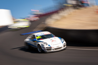 67;67;9-February-2014;Australia;Bathurst;Bathurst-12-Hour;Jeff-Lowrey;Jonathan-Venter;Motorsport-Services;NSW;New-South-Wales;Porsche-997-GT3-Cup;Tony-Richards;auto;endurance;motion-blur;motorsport;racing;telephoto