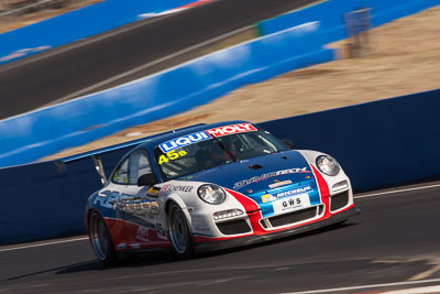 45;45;9-February-2014;Australia;Barton-Mawer;Bathurst;Bathurst-12-Hour;Duvashen-Padayachee;NSW;New-South-Wales;Porsche-997-GT3-Cup;Rencorp-Hyundai-Forklifts;Richard-Muscat;auto;endurance;motorsport;racing;super-telephoto