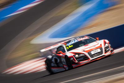 14;14;9-February-2014;Audi-R8-LMS;Australia;Bathurst;Bathurst-12-Hour;Kevin-Gleason;NSW;New-South-Wales;Oliver-Gavin;Richard-Meins;Rob-Huff;Rotek-Racing;auto;endurance;motion-blur;motorsport;racing;super-telephoto