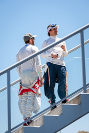 9-February-2014;Australia;Bathurst;Bathurst-12-Hour;Markus-Winkelhock;NSW;New-South-Wales;Phoenix-Racing;Rene-Rast;René-Rast;Topshot;United-Autosports;atmosphere;auto;endurance;motorsport;paddock;portrait;racing;telephoto