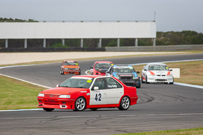 42;24-November-2018;42;Australia;Bryce-Peter‒Budge;Improved-Production;Island-Magic;Peugeot-405;Phillip-Island;Victoria;auto;motorsport;racing;super-telephoto