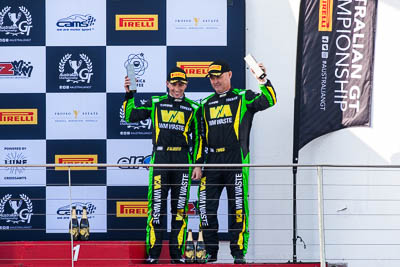 9-June-2019;AGT;Australia;Australian-GT;Australian-GT-Championship;Grand-Tourer;Max-Twigg;Phillip-Island;Shannons-Nationals;Tony-DAlberto;Victoria;auto;motorsport;podium;racing;super-telephoto