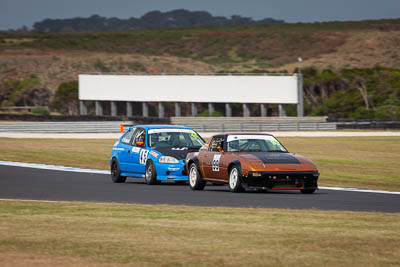 45;99;23-November-2019;45;99;Australia;Honda-Civic;Improved-Production;Island-Magic;Mazda-RX7;Paul-Grziwotz;Phillip-Island;Rolf-Mamers;VIC;Victoria;auto;motorsport;racing;super-telephoto