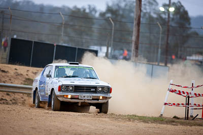 35;1976-Datsun-180B;29-November-2019;35;Alpine-Rally;Australia;Bairnsdale-Speedway;C2;Datsun;East-Gippsland;Gippsland;Jason-Sims;Ken-Moore;Rally;VIC;auto;classic;historic;motorsport;racing;super-telephoto;vintage