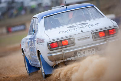 35;1976-Datsun-180B;29-November-2019;35;Alpine-Rally;Australia;Bairnsdale-Speedway;C2;Datsun;East-Gippsland;Gippsland;Jason-Sims;Ken-Moore;Rally;VIC;auto;classic;historic;motorsport;racing;super-telephoto;vintage