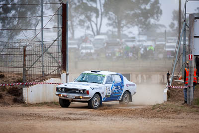 35;1976-Datsun-180B;29-November-2019;35;Alpine-Rally;Australia;Bairnsdale-Speedway;C2;Datsun;East-Gippsland;Gippsland;Jason-Sims;Ken-Moore;Rally;VIC;auto;classic;historic;motorsport;racing;super-telephoto;vintage