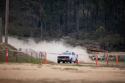 43;1975-Datsun-180B-SSS;29-November-2019;43;Alpine-Rally;Australia;Bairnsdale-Speedway;Damien-Hanns;Datsun;East-Gippsland;Gippsland;P81;Rally;Stephen-Duthie;VIC;auto;classic;historic;motorsport;racing;super-telephoto;vintage