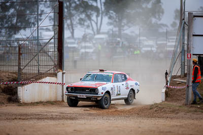 43;1975-Datsun-180B-SSS;29-November-2019;43;Alpine-Rally;Australia;Bairnsdale-Speedway;Damien-Hanns;Datsun;East-Gippsland;Gippsland;P81;Rally;Stephen-Duthie;VIC;auto;classic;historic;motorsport;racing;super-telephoto;vintage