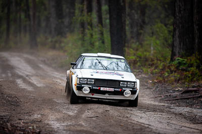 17;17;1979-Toyota-Celica-RA40;30-November-2019;Alpine-Rally;Australia;C1;Catriona-Kelly;Clay-Badenoch;Gippsland;Rally;Toyota;VIC;auto;classic;historic;motorsport;racing;special-stage;super-telephoto;vintage