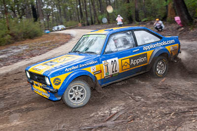 22;1975-Ford-Escort;22;30-November-2019;Alpine-Rally;Australia;C2;Ford;Gippsland;Neil-Schey;Rally;Scott-Middleton;VIC;auto;classic;historic;motorsport;racing;special-stage;vintage;wide-angle