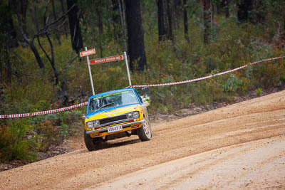 10;10;1971-Datsun-1600;30-November-2019;Alpine-Rally;Australia;CRC;Carl-Stewart;Datsun;Gippsland;Matthew-James;Rally;VIC;auto;classic;historic;motorsport;racing;special-stage;super-telephoto;vintage