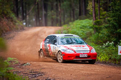 18;18;1996-Honda-Civic;30-November-2019;Alpine-Rally;Andrew-Benefield;Australia;Brett-Middleton;Gippsland;Honda;P20;Rally;VIC;auto;classic;historic;motorsport;racing;special-stage;super-telephoto;vintage